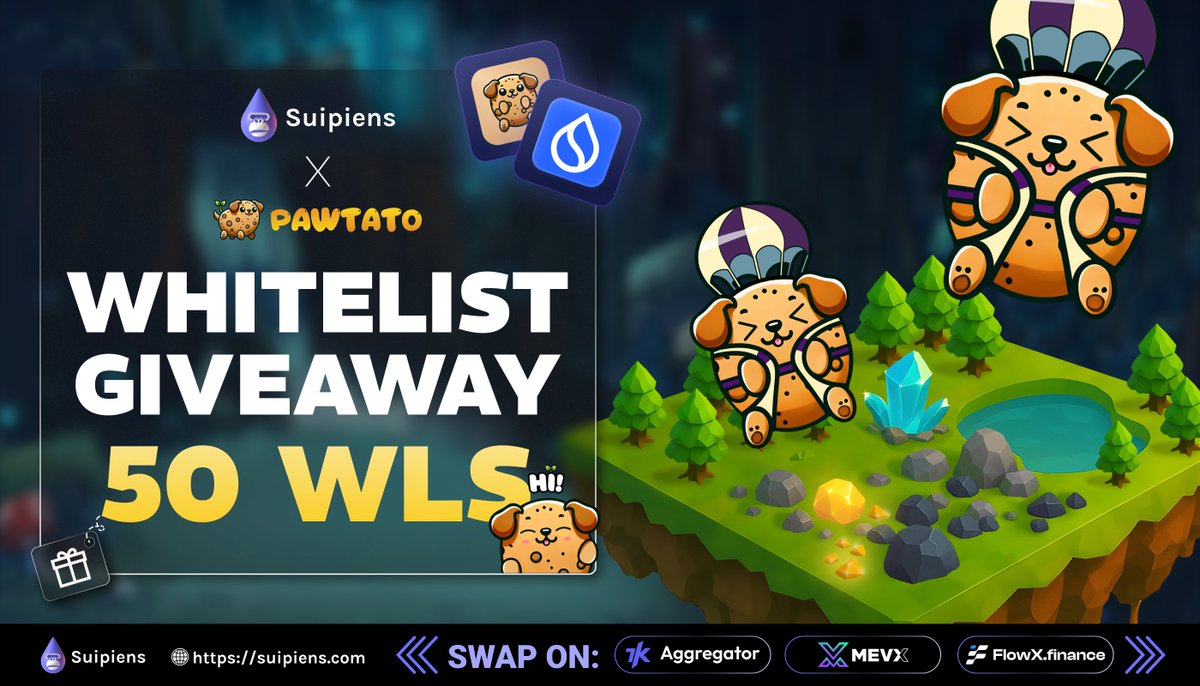 Suipiens.sui π¦π§ (@suipiens) on Twitter photo πͺ WHITELIST GIVEAWAY π°
<a href="/PawtatoFinance/">Pawtato Finance | Sui</a> π€<a href="/suipiens/">Suipiens.sui π¦π§</a>
How to join:
1β£ Follow <a href="/PawtatoFinance/">Pawtato Finance | Sui</a> & <a href="/suipiens/">Suipiens.sui π¦π§</a>.
2β£ Like + Repost.
3β£ Comment your Sui wallet address.
β³ 72H.
π 50 WLs for the upcoming Pawtato Lands mint.
Join Now! βοΈ πͺ WHITELIST GIVEAWAY π°
<a href="/PawtatoFinance/">Pawtato Finance | Sui</a> π€<a href="/suipiens/">Suipiens.sui π¦π§</a>
How to join:
1β£ Follow <a href="/PawtatoFinance/">Pawtato Finance | Sui</a> & <a href="/suipiens/">Suipiens.sui π¦π§</a>.
2β£ Like + Repost.
3β£ Comment your Sui wallet address.
β³ 72H.
π 50 WLs for the upcoming Pawtato Lands mint.
Join Now! βοΈ