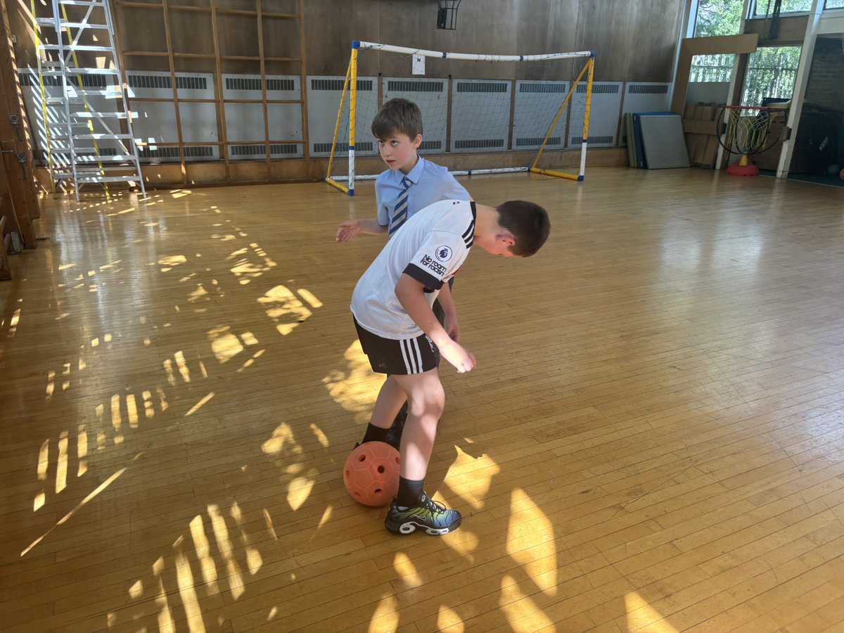 MrDDMiller's tweet photo. The @StVincentsL12 football team did Some VI football training in enrichment  today, giving some insight to some of our sighted pupils of how tough it can be for their VI counterparts. Great work guys. https://t.co/AmoCiVILwB