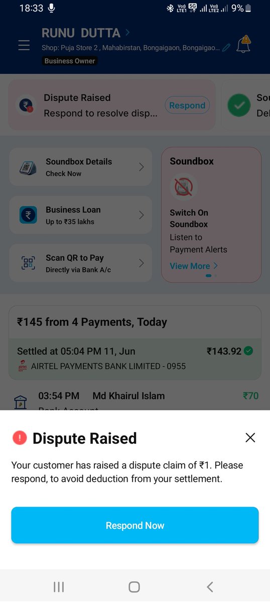 <a href="/RBI/">ReserveBankOfIndia</a> <a href="/RBIsays/">RBI Says</a> <a href="/PaytmBank/">Paytm Payments Bank</a> <a href="/PaytmMoney/">Paytm Money</a> <a href="/Paytm/">Paytm</a> <a href="/Paytmcare/">Paytm Care</a> why dispute raised account rs -1 who is rabir Kumar Sharma my Paytm Marchant holding <a href="/supermoney/">SuperMoney</a>
R - DUTTA
MO 700XXXX955