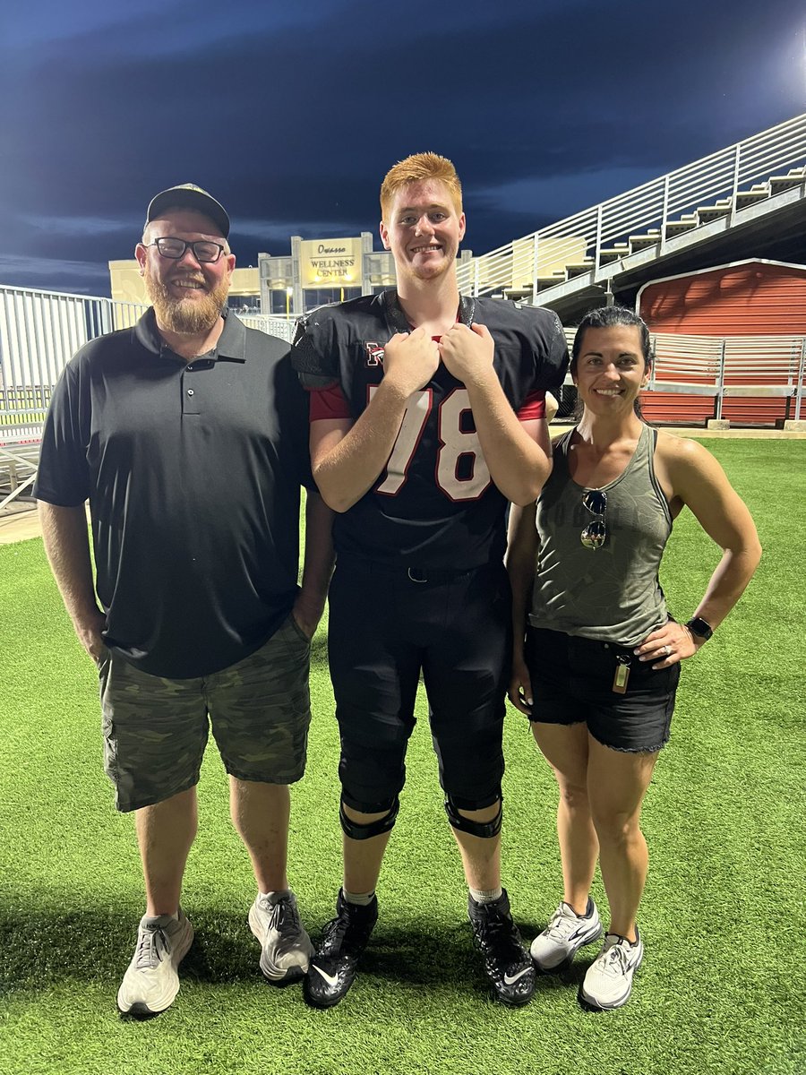 Our son <a href="/CooperClark92/">Cooper Clark</a> after their Scrimmage at Owasso. At Iowa State for a football camp today!