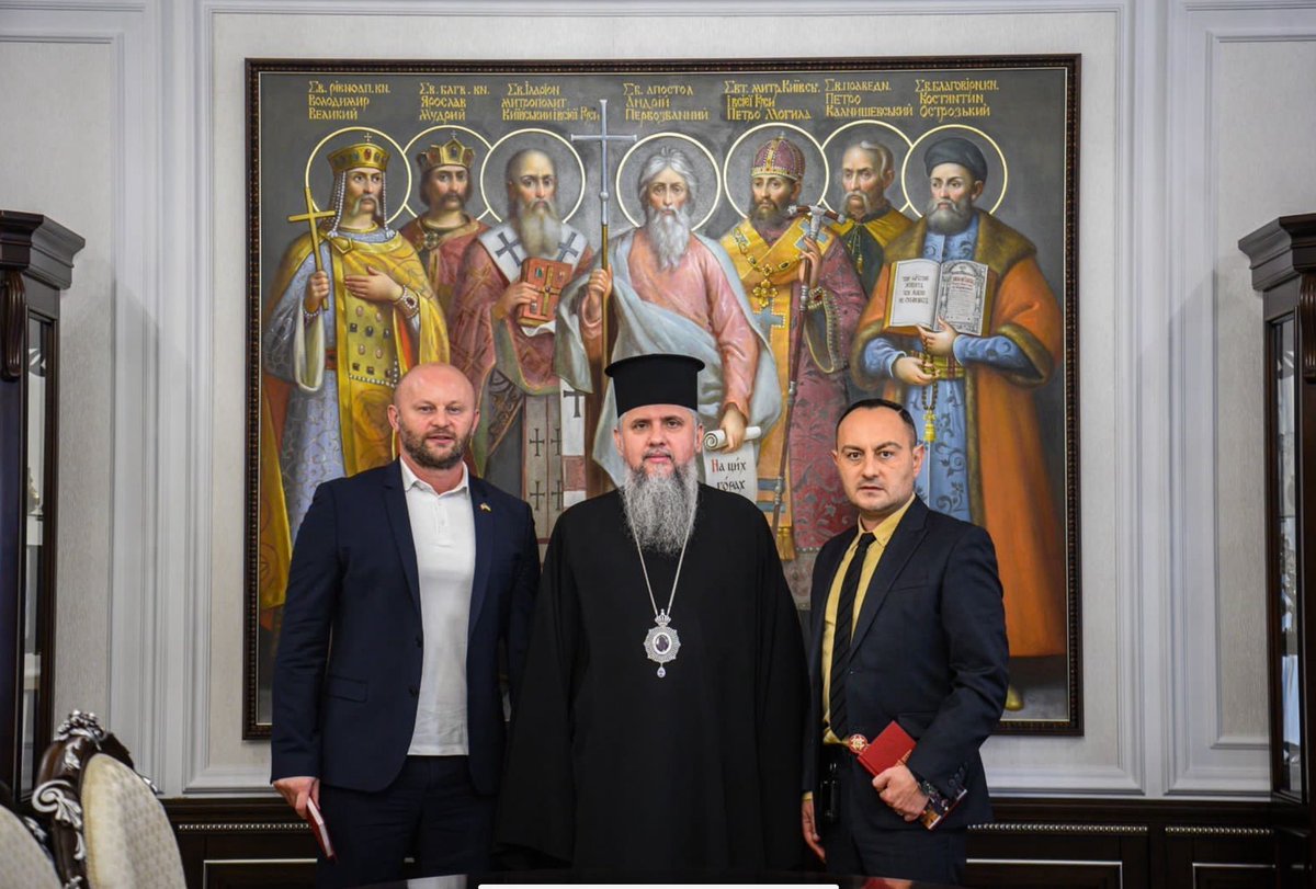 AzstarBMC's tweet photo. We are proud to share that our company's owner Aziz Mamaev  recently met with Metropolitan Epiphanius, head of the Orthodox Church of Ukraine. Strengthening the dialogue between Ukrainian institutions and American business is one of Azstar’s core values.

#AZSTARBMC #Ukraine https://t.co/tAQg2fmhhb