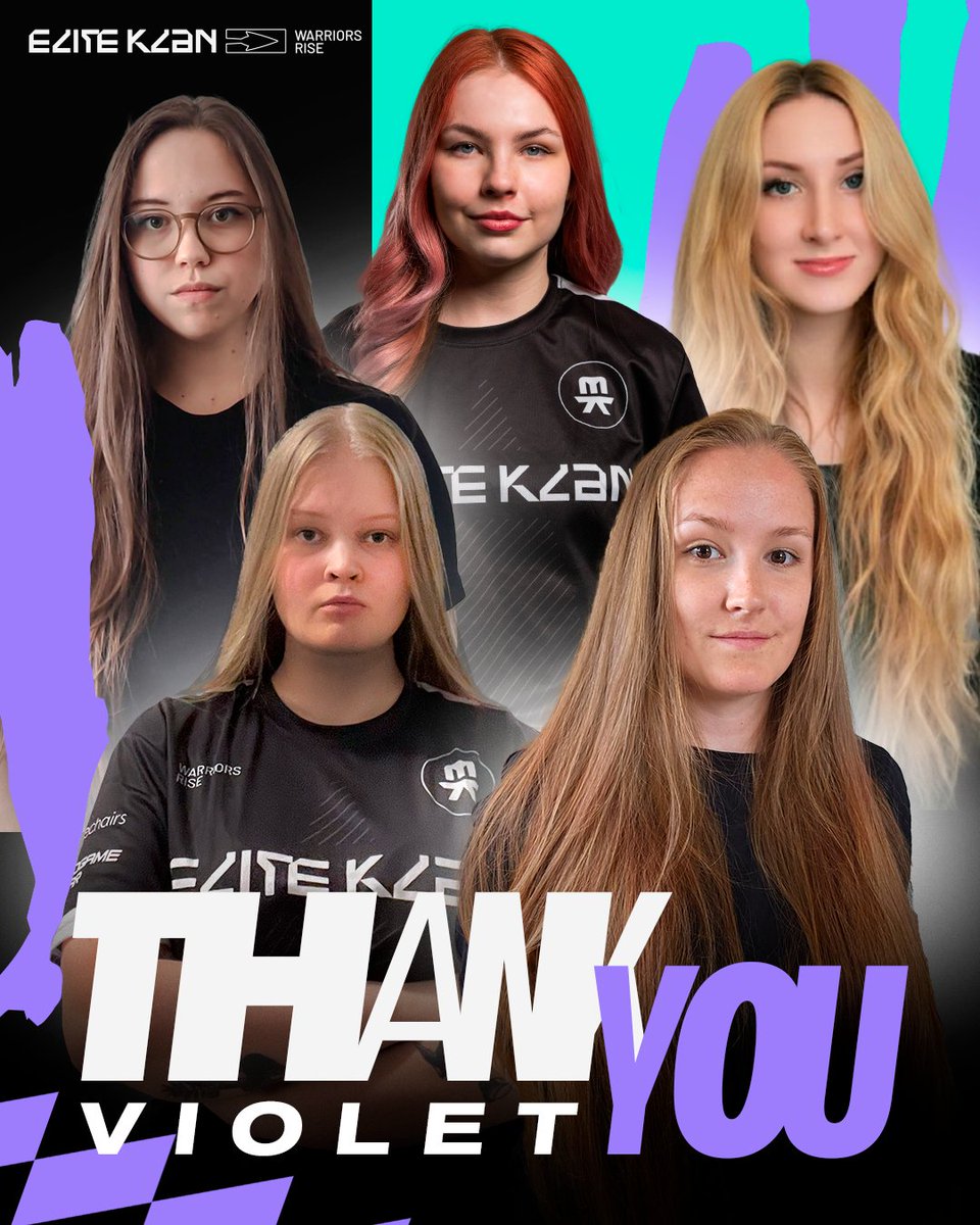 Today we say goodbye to Elite Klan Violet.

Thank you for the time, the effort, the ups, the downs, and the memories we've made together 🙏

We wish you nothing but the best in your future endeavors 💜

#WarriorsRise
