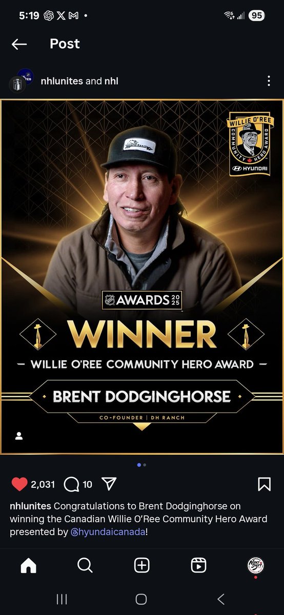 🎉 Congrats to Brent on winning the Willie Oree Community Hero Award! Your dedication &amp; impact truly inspire us all. 👏🏆
A huge shoutout to Arjun — we’re excited to start working with you soon.
 
We had eyes from the hockey world on our small but mighty group, now we are ready