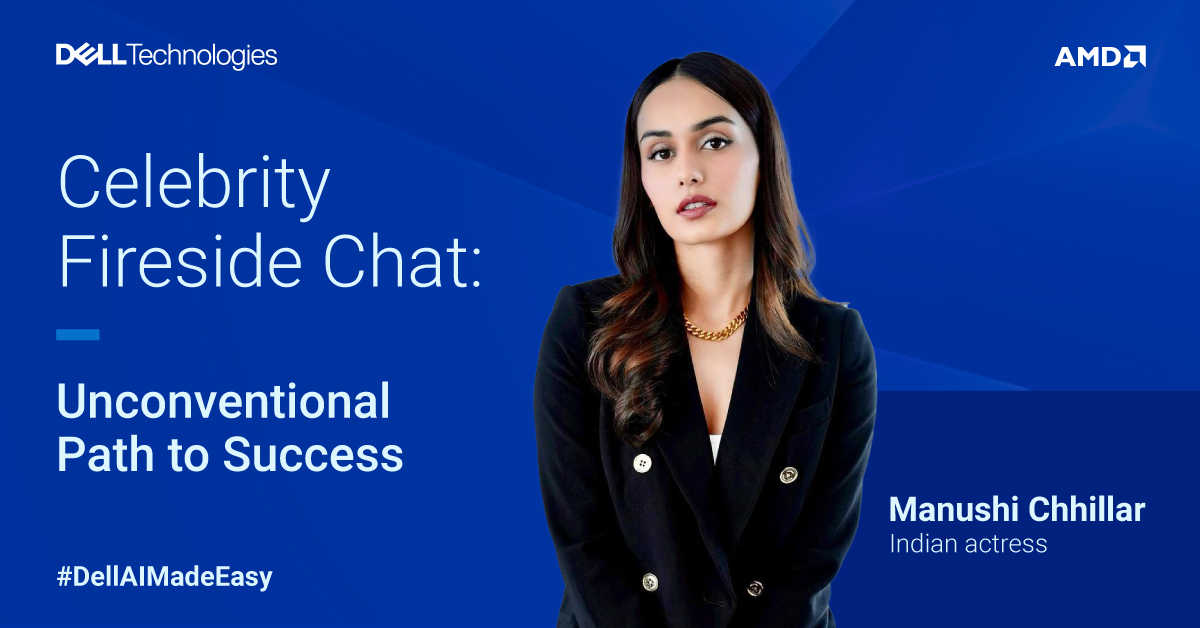 Dell_IN's tweet photo. Brace yourself for an electrifying session with Manushi Chhillar as she takes us on her Unconventional Path to Success. 
Stay tuned to know what it takes to defy the ordinary &amp; make a mark in any field.
#DellAIMadeEasy #PowerEdge #AIServers #Pune #PuneLaunch
@AMD @AMDIndia https://t.co/h7Jg33834i