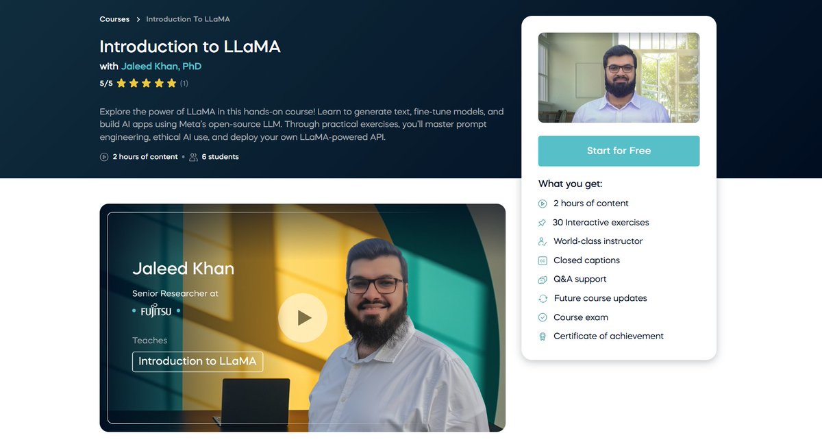 Jaleed Khan (@jaleed93) on Twitter photo My course on #Llama is live on <a href="/365datascience/">365 Data Science</a> 🦙✨ Prompt, fine-tune and deploy Llama 3 for your #AI projects with me. Perfect for enthusiasts and professionals alike. 🚀 #GenerativeAI #LLM #Learning Enroll now 👉 365datascience.com/courses/introd… My course on #Llama is live on <a href="/365datascience/">365 Data Science</a> 🦙✨ Prompt, fine-tune and deploy Llama 3 for your #AI projects with me. Perfect for enthusiasts and professionals alike. 🚀 #GenerativeAI #LLM #Learning Enroll now 👉 365datascience.com/courses/introd…