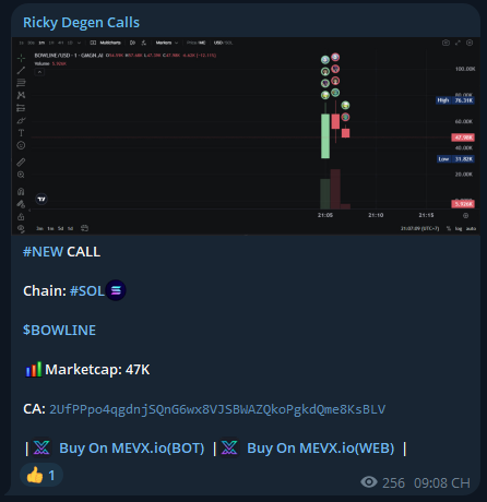 RickyDegen's tweet photo. I called $BOWLINE at a 47K market cap. Its current ATH is 100K
FREE Call TELEGRAM - 2.1X
$BOWLINE
2UfPPpo4qgdnjSQnG6wx8VJSBWAZQkoPgkdQme8KsBLV
Call From: https://t.co/ChmdzY6ICi
#SOL #MemeSol #Solana #Crypto #MemeCoin #MemeCoins #BOWLINE https://t.co/PQ4fSdOmvI