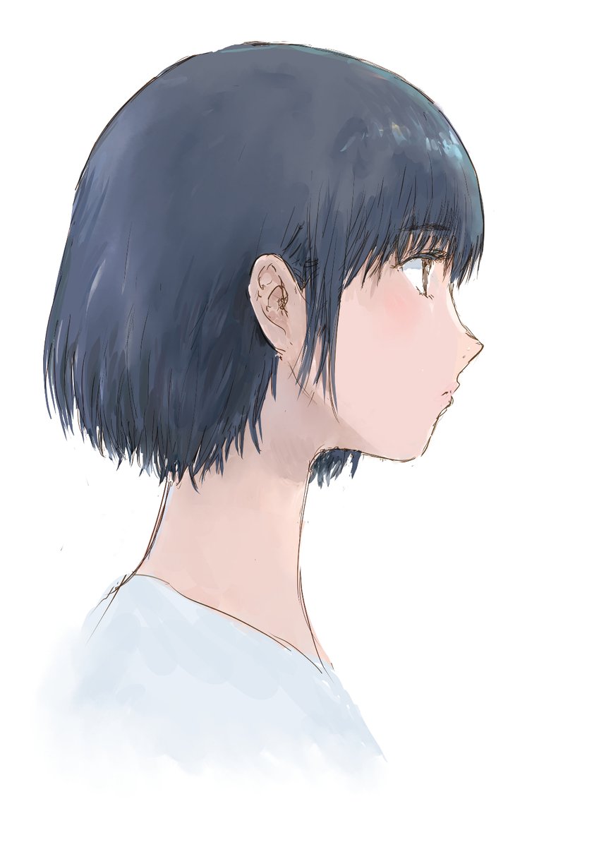 「横顔描くの好きかも #オリジナル」|Nao32のイラスト