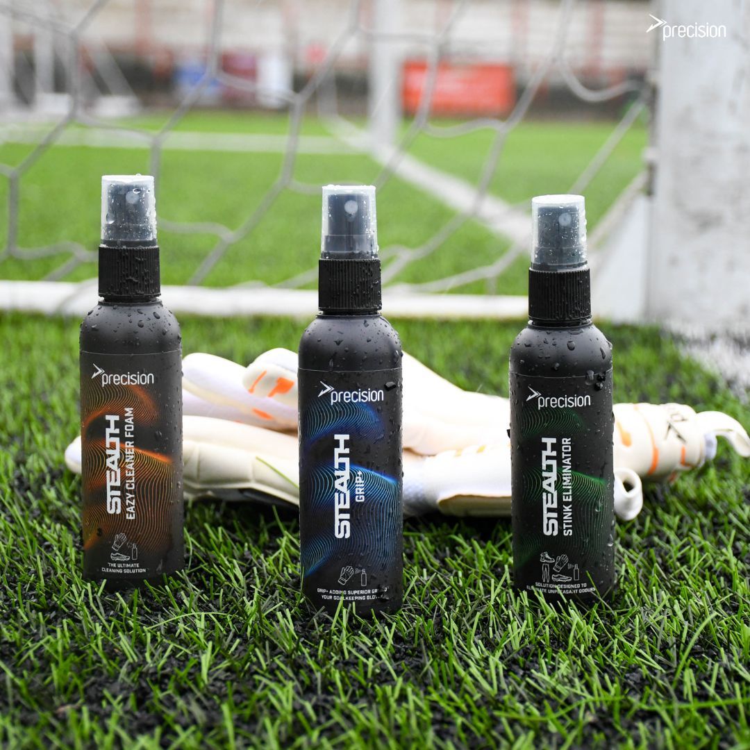 The ultimate cleaning solution for your football boots and goalkeeping gloves! Ideal for football enthusiasts and professional players alike, Stealth eazy cleaner is a must-have for everyone’s sports bag. 

#Precision #Seriousaboutsport #Stealth #eazycleaner #gk #glovecare