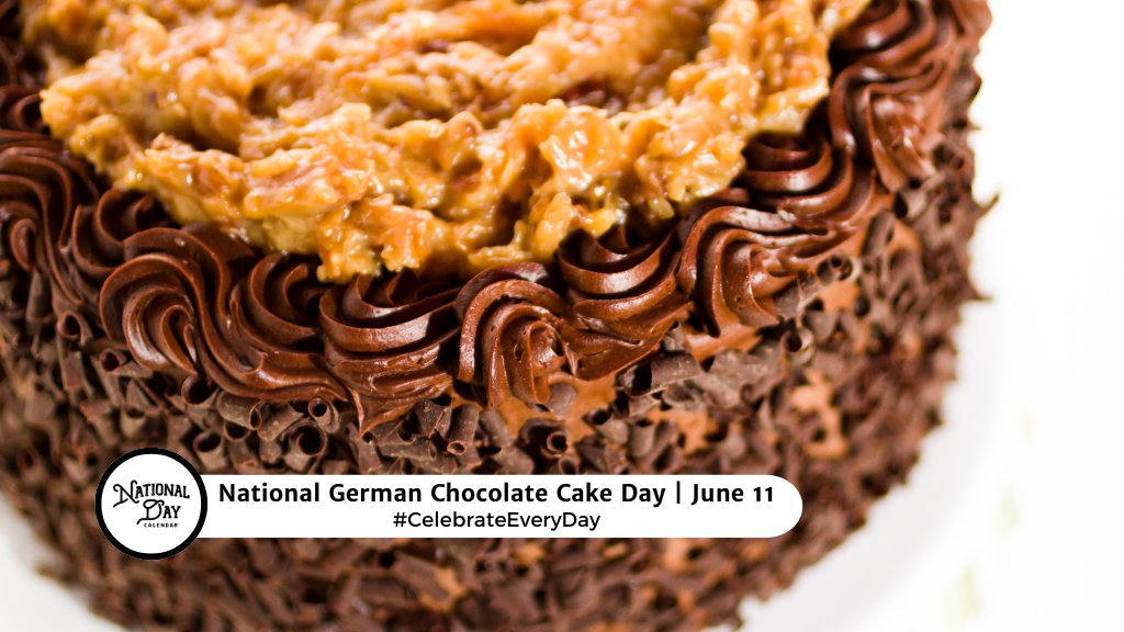 Layers of love, coconut, and pecan perfection. Celebrate #NationalGermanChocolateCakeDay one delicious bite at a time! 

nationaldaycalendar.com/national-day/n… #nationaldaycalendar #celebrateeveryday
