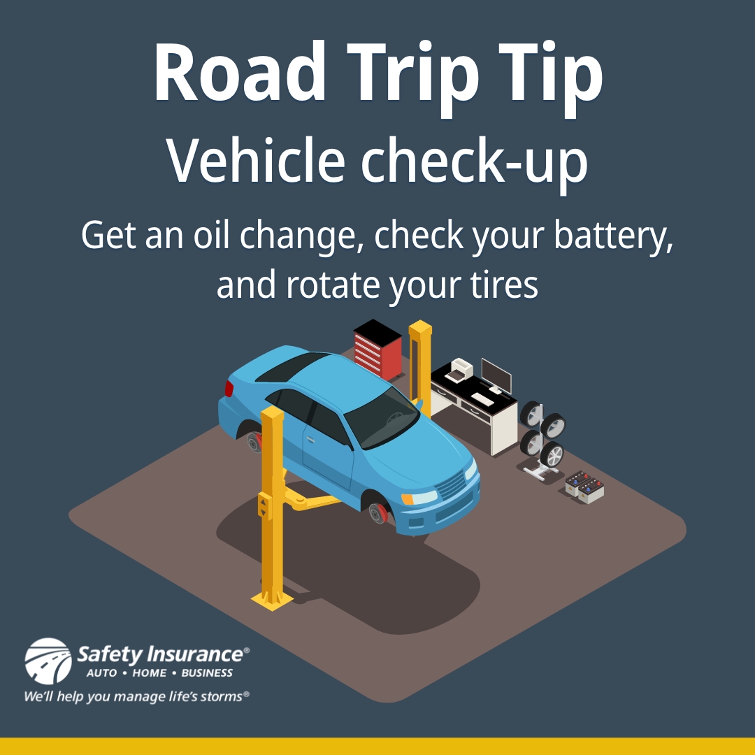 safetyins's tweet photo. Hitting the road this summer? Make sure your vehicle is road-trip ready! From tire pressure to fluid levels, a little maintenance goes a long way. #SummerTravel #RoadTripTip #ManageLifesStorms https://t.co/zN4iX6Xlao