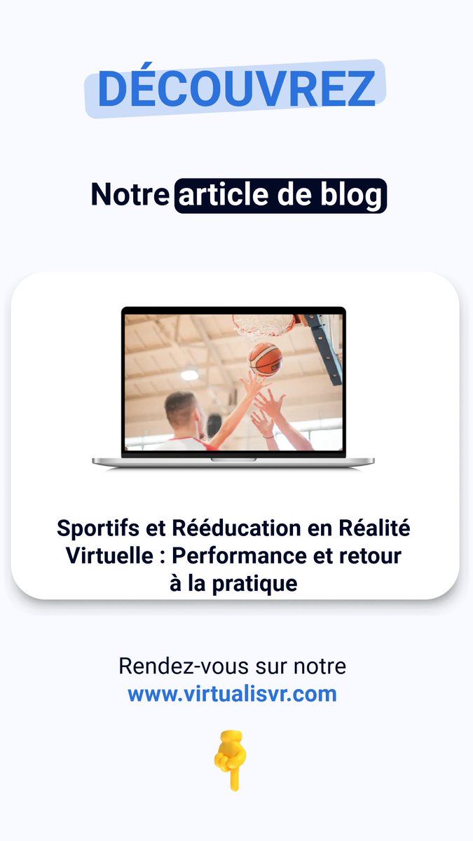 Sport et Réalité Virtuelle, une nouvelle approche pour la rééducation ? 🚀 Découvrez notre dernier #article de blog : Réalité Virtuelle, Augmentée et Mixte : 3 minutes pour comprendre leurs usages en santé ! 🔗bit.ly/3FFF27C
#article #blog #kiné #VR