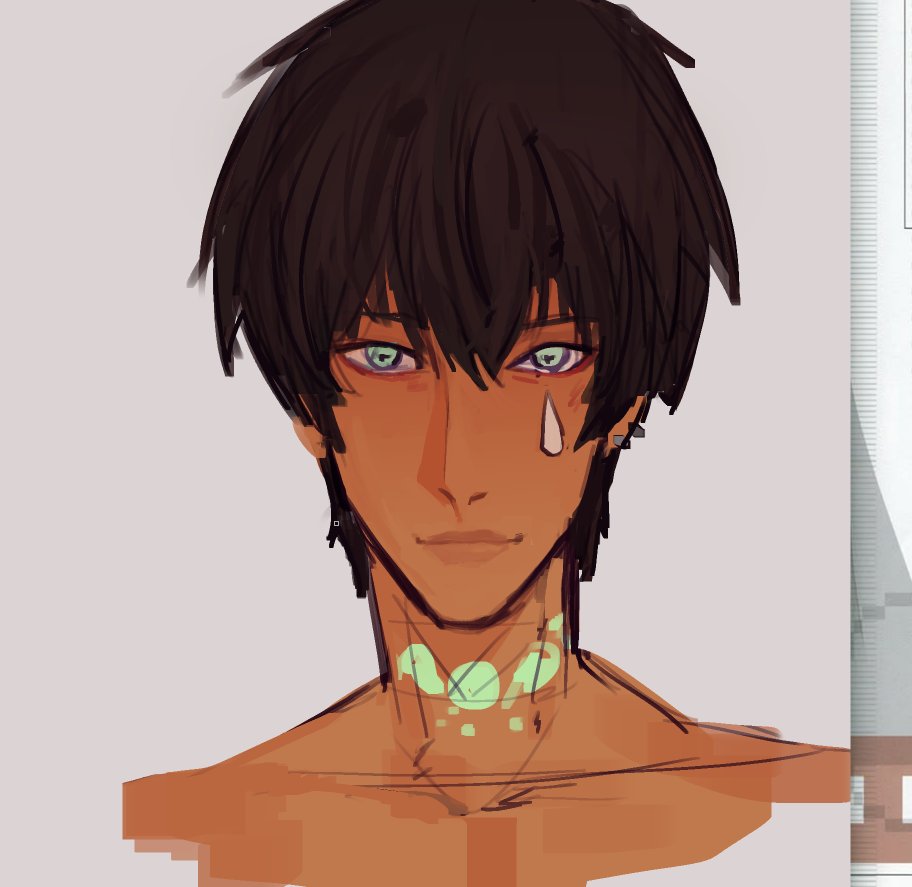 m1kuluvrr's tweet image. tried drawing mizuki, not v good #mybad