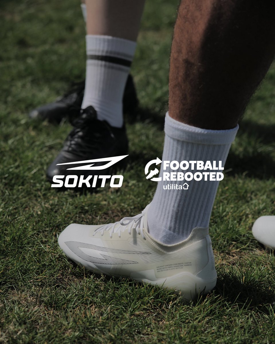 Sokito x Football Rebooted 🤝 
 
A perfect new partnership - as Britain's biggest boot rehoming campaign we will donate boots unfit for re-use to eco-friendly boot brand, Sokito's recycling scheme - in a shared mission to keep football boots out of landfill! ♻️ 
 
🔗