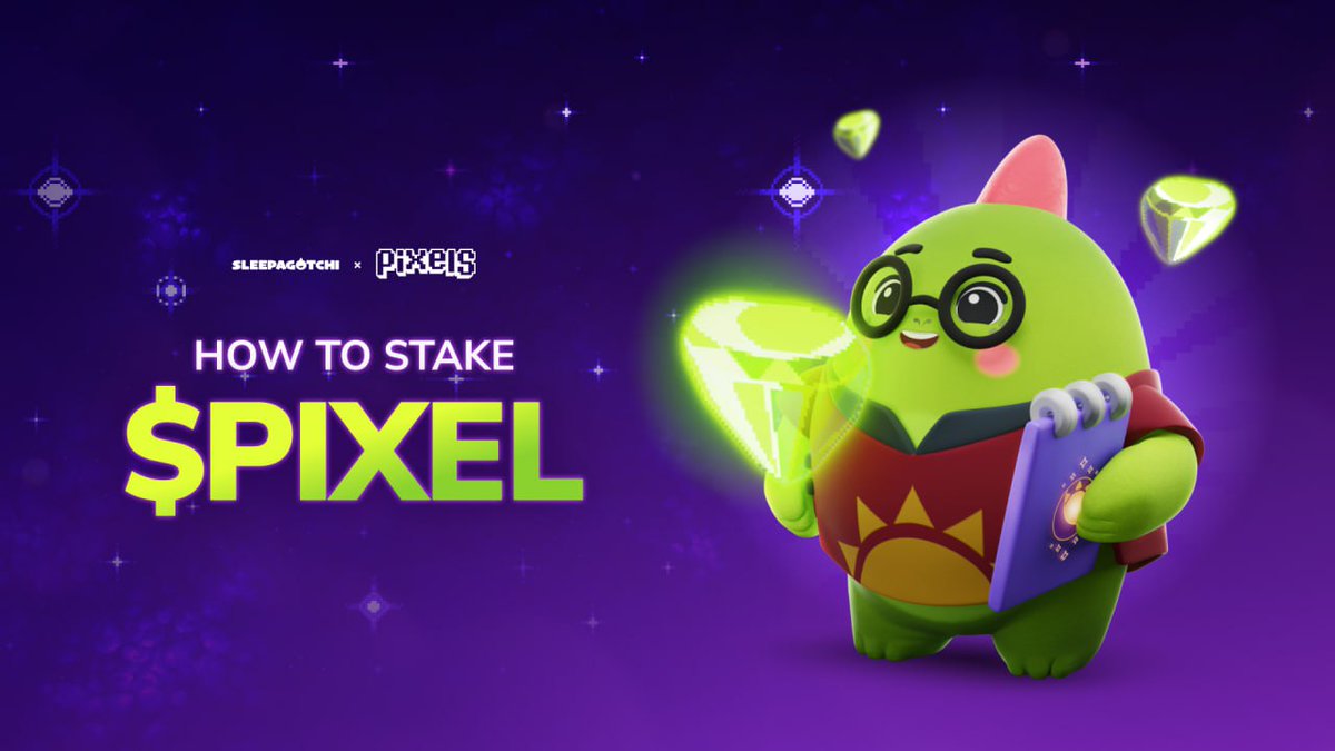GM, Sleepers! 😴

Big news: now you can stake on <a href="/pixels_online/">Pixels</a> to Sleepagotchi and get more $PIXEL!

You can stake at: staking.pixels.xyz/game-details/12

We’ve prepared a few helpful guides to get you started ⤵️
⭐️ How to stake $PIXEL to Sleepagotchi: drive.google.com/file/d/1SCFdLp…
⭐️How to