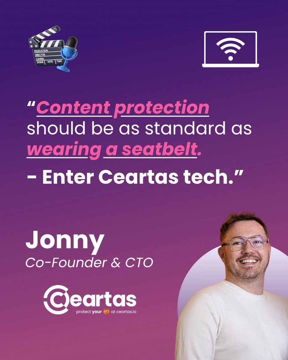CeartasDMCA's tweet image. “Content protection should be as standard as wearing a seatbelt.” – Jonny, Co-Founder & CTO.
You’re baring your soul (or more) online - safety shouldn’t be optional.
We’re building a new standard!
Tag a creator who should buckle up👇🏻#ContentProtection #TechForCreators