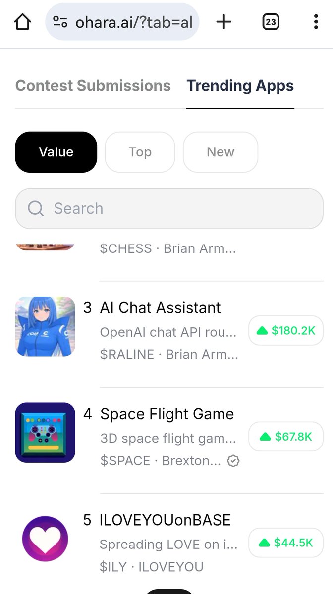 Top 5 trending apps <a href="/tryoharaAI/">Ohara</a> 💙 <a href="/ILOVEYOUonBASE/">ILOVEYOU on BASE</a>

Join the softest community onchain 💙💙💙🔥
<a href="/ILOVEYOUonBASE/">ILOVEYOU on BASE</a>

$ILY CA:0xEB700c0c94d85E109b49Ab235Ef14A6856f6073C

<a href="/base/">Base</a> @JustZeebruh <a href="/jessepollak/">jesse.base.eth</a> 💙