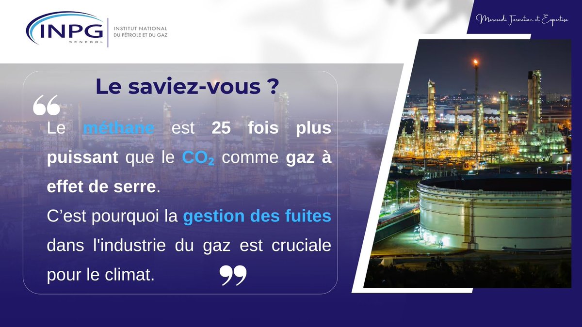 Mercredi Formation et Expertise :

Faites le plein de savoir pour briller dans l'univers du pétrole et du gaz ! ✨

#Méthane #GazÀEffetDeSerre #Climat #IndustrieGazière #TransitionÉnergétique #RéductionDesÉmissions #GazNaturel #ÉnergieResponsable