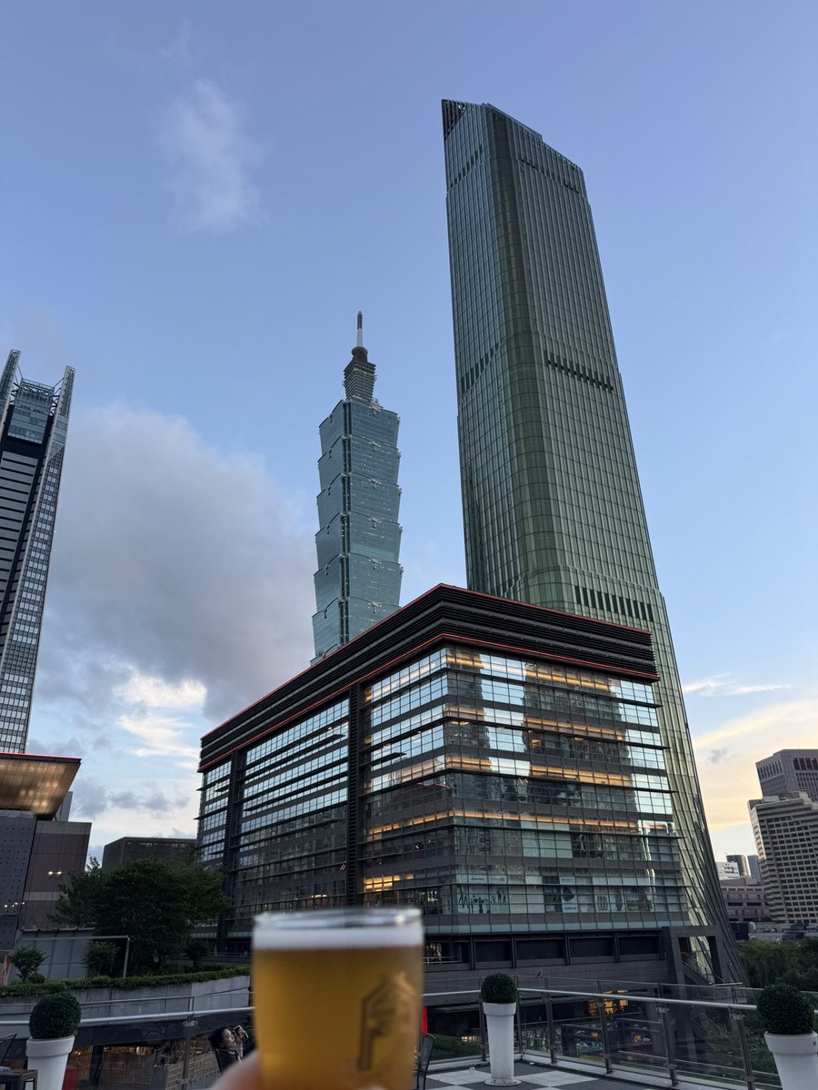 Cheers! Post-talk beers with a view!