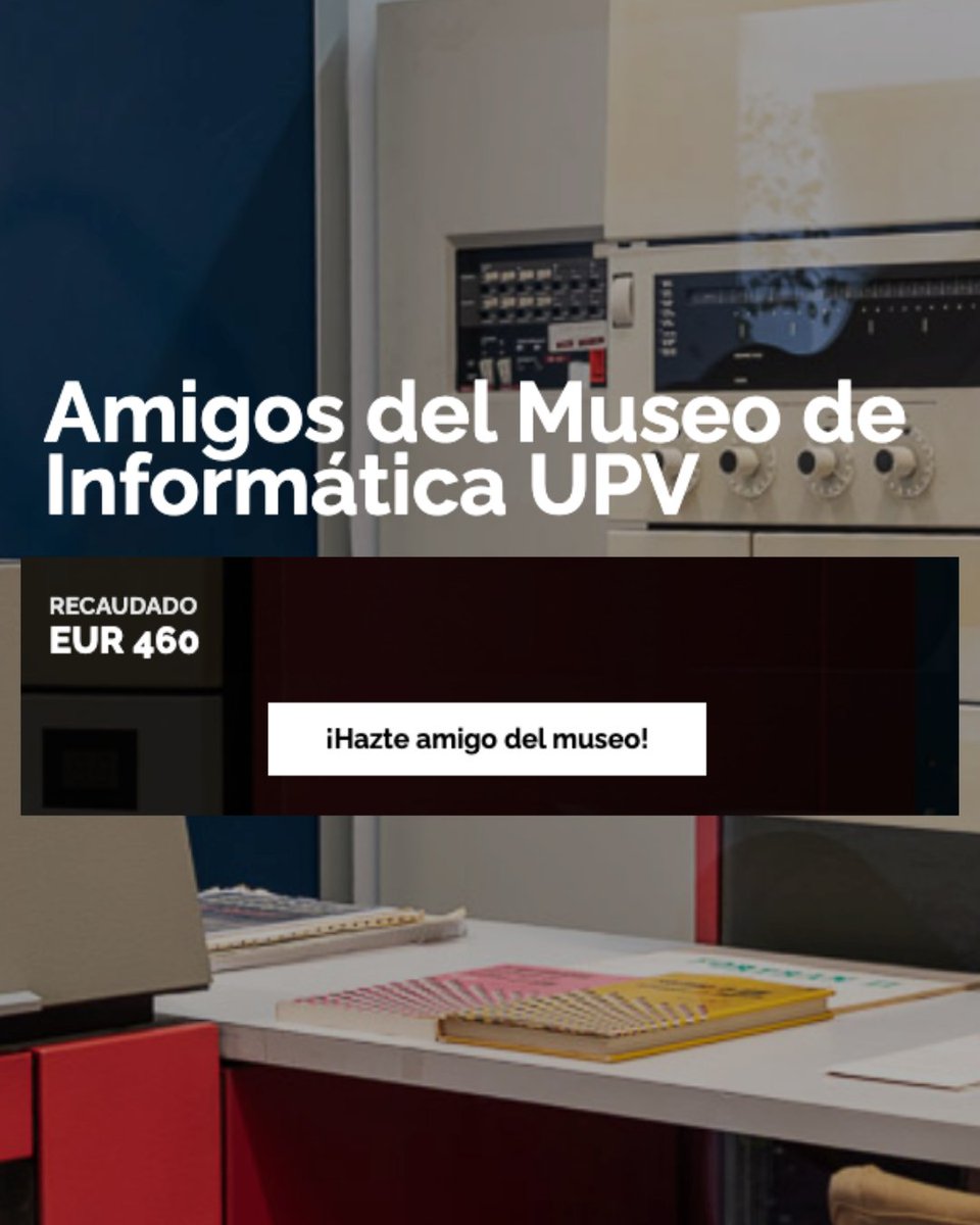 ETSINF UPV (@etsinfupv) on Twitter photo 🟣 ¡Hazte Amigo/a del Museo de Informática UPV!
El <a href="/MuseuInfUPV/">Museo de Informatica UPV</a> lanza su comunidad de apoyo para seguir creciendo y conservando piezas únicas que marcaron época 💾🖥️
Únete, forma parte del proyecto y ayuda a que la historia digital siga viva 💜 goo.su/JKee 🟣 ¡Hazte Amigo/a del Museo de Informática UPV!
El <a href="/MuseuInfUPV/">Museo de Informatica UPV</a> lanza su comunidad de apoyo para seguir creciendo y conservando piezas únicas que marcaron época 💾🖥️
Únete, forma parte del proyecto y ayuda a que la historia digital siga viva 💜 goo.su/JKee
