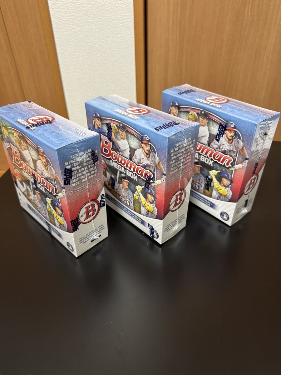 BRZ1977's tweet image. ToppsのYahoo店からBOWMAN MEGA ３箱到着
１日１箱ずつ開けていこうかな
#Toppsbowman
