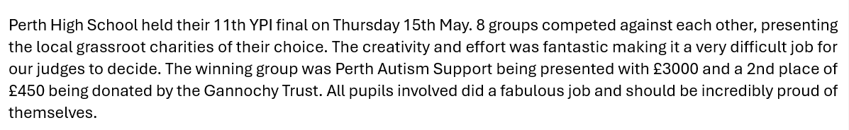 Perth High School tweet media