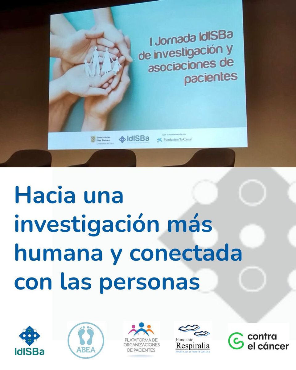 🧬 Hacia una investigación más humana y conectada con las personas 

👨‍🏫Ayer asistimos a la I Jornada de Investigación y Asociaciones de Pacientes organizada por el <a href="/idisbaib/">IdISBa</a> en <a href="/caixaforum/">CaixaForum</a>  Palma, y estamos muy agradecidos de haber formado parte de este encuentro.
⤵️