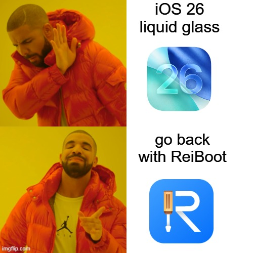 Tenorshare_Inc's tweet image. For iOS 26, 

What happened to iOS 19, 20, 21, 22, 23, 24, 25? 

 Remove iOS 26 Check👉bit.ly/3YDlh7p
✅ Safe &amp;amp; Fast
✅ No jailbreak needed
✅ Fix update bugs instantly

#iOS26 #iOS26Beta1 #iPhone #reiboot #meme