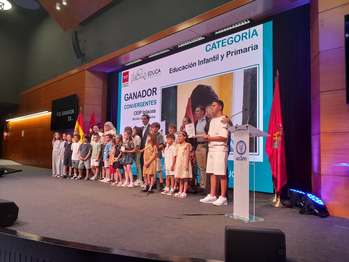 Pasión y conocimiento en el III Concurso Cortometraje Escolar <a href="/PlatinoEduca/">Platino Educa</a> en la <a href="/uc3m/">UC3M</a>.
🤡 Con el acompañamiento de Fundación Teodora #Sonrisa
Enhorabuena al <a href="/barriodebilbao/">IES Barrio de Bilbao</a> por su corto "Tras otra lente", <a href="/iesmmoliner/">IES María Moliner</a> "Tú eres eso", y CEIP Iplacea con "Convergente"
#IF_CMadrid