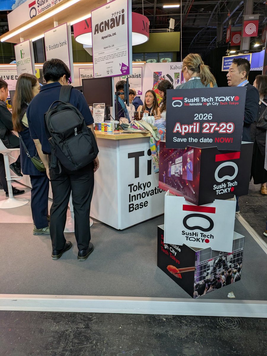 SusHi Tech Tokyo 2025 on May 8-10 (@sushitech_suen) on Twitter photo 🍣SusHi Tech は Tokyo🗼からParis🇫🇷へ
<a href="/VivaTech/">Viva Technology</a> に <a href="/JETRO_jgc/">JETRO Startup</a> 、#愛知県 #京都市 #仙台市 の皆さんと連携して出展しています。
JAPAN VILLAGEで、東京・日本のスタートアップ・エコシステムをPR。むっちゃ多くの方が足を止めてくれて、Japanへの熱視線を感じます🔥🇯🇵 🍣SusHi Tech は Tokyo🗼からParis🇫🇷へ
<a href="/VivaTech/">Viva Technology</a> に <a href="/JETRO_jgc/">JETRO Startup</a> 、#愛知県 #京都市 #仙台市 の皆さんと連携して出展しています。
JAPAN VILLAGEで、東京・日本のスタートアップ・エコシステムをPR。むっちゃ多くの方が足を止めてくれて、Japanへの熱視線を感じます🔥🇯🇵