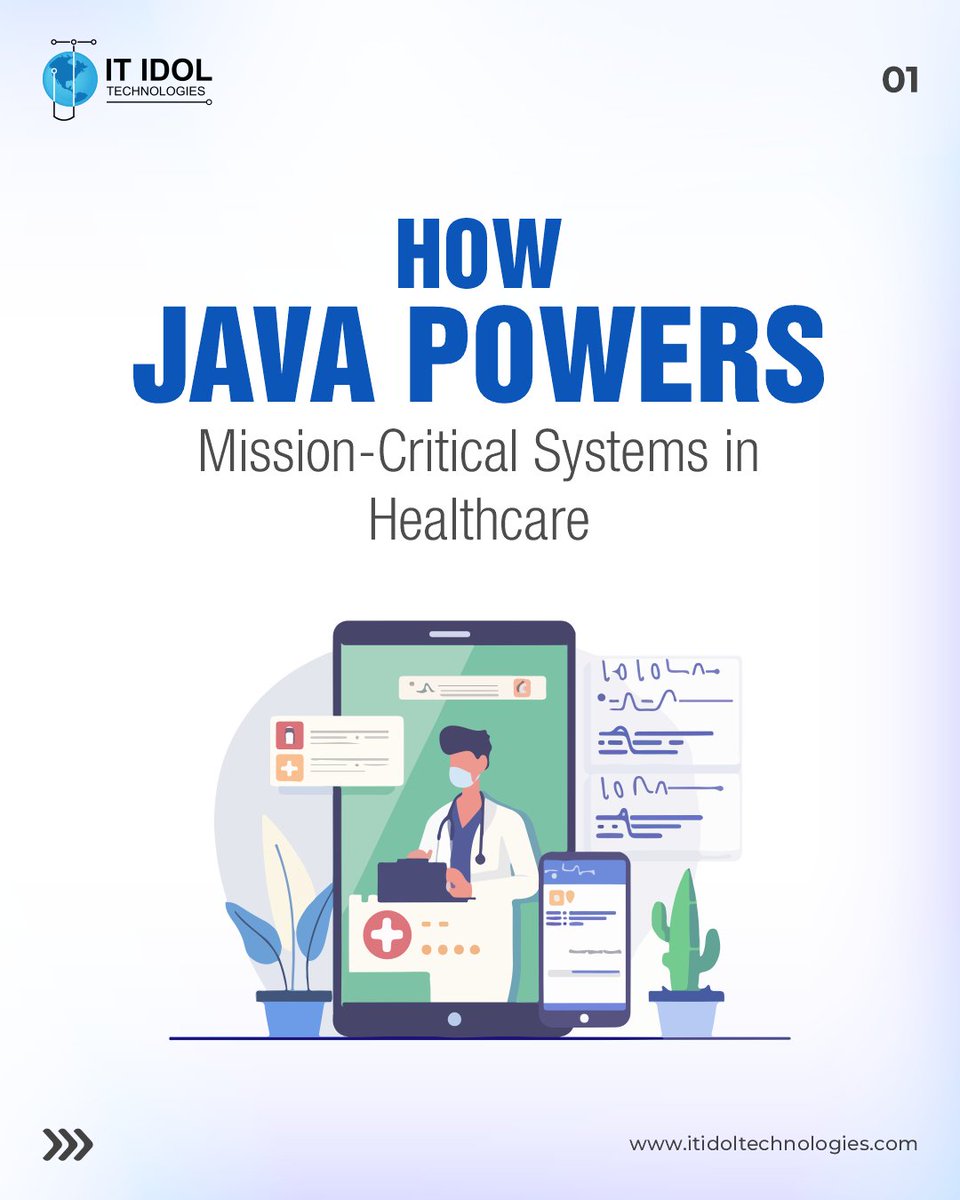 itidoltech's tweet image. 🏥💻 Java is the backbone of mission-critical healthcare systems from ICU monitors to hospital ERPs.
Its reliability keeps lives running.
#JavaInHealthcare #HealthTech #EnterpriseJava #MedTech #ITIDOLTechnologies