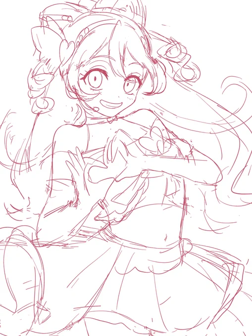 描く時間がないキュアアイドルとキュアズキューン