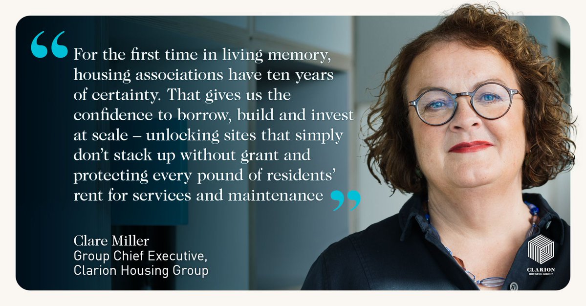 Today’s announcement by The Chancellor, confirming a new £39bn Affordable Homes Programme, is a milestone moment for our sector. 

It offers the long-term certainty needed to plan, invest, and build affordable homes at scale for those who need them most.