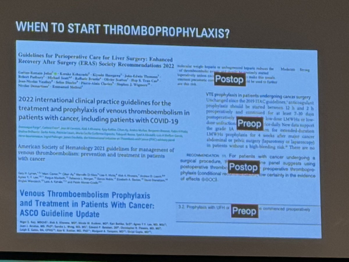 PREPOSTEROUS trials 1 &amp; 2 (liver &amp; pancreas) presented by Tea Kontio at <a href="/EAHPBA/">E-AHPBA</a> 2025 Dublin in Clinical Trials Session

RCT comparing pre- versus postop start of thromboprophylaxis in HPB surgery

Recruitment : 60% for liver, 40% for pancreas

New centers still welcome!