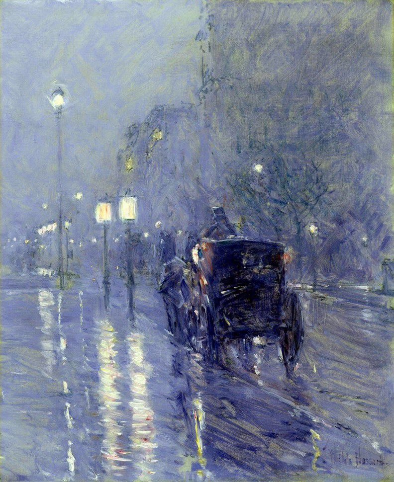 Arteymas_'s tweet photo. Lloviendo en la noche de Childe Hassam https://t.co/UzQEwQlvsg