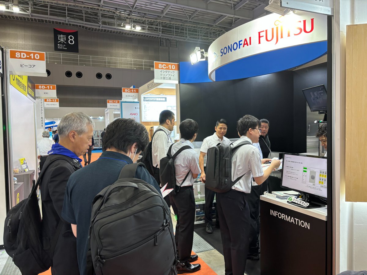 fujitsulabs's tweet photo. 【あと1日】＼非破壊×AIで冷凍マグロを高精度判定！富士通のパートナー企業 SONOFAI が、世界最大級の食品製造総合展「FOOMA JAPAN 2025」に出展／

富士通の「超音波解析AI」技術を搭載し、世界で初めて冷凍ビンチョウマグロの脂のりを非破壊で自動判定する装置を展示しています。従来の目視検査不要、最大80%の省力化と全数検査を実現し、高品質な“マグロ”の流通拡大にも貢献します！
この数日では多くの方々にご来場いただき、技術の機能や今後の展開などについて活発な質疑応答が行われ、大変盛況でした。

🗓️ 日程：2025年6月10日（火）〜 6月13日（金）
📍 会場：東京ビッグサイト（東京都江東区有明 3-11-1）
🔢 ブース番号：8C-10
🔬展示製品：「ソノファイT-01」

🍣AIが変える水産×食品の未来を、ぜひ現地でご体感ください！
��皆さまのご来場をお待ちしております。
https://t.co/PP96HLUoc2

#FOOMAJAPAN2025 #食品製造 #マグロ #SONOFAI #非破壊検査 #AIが変える水産食品の未来
