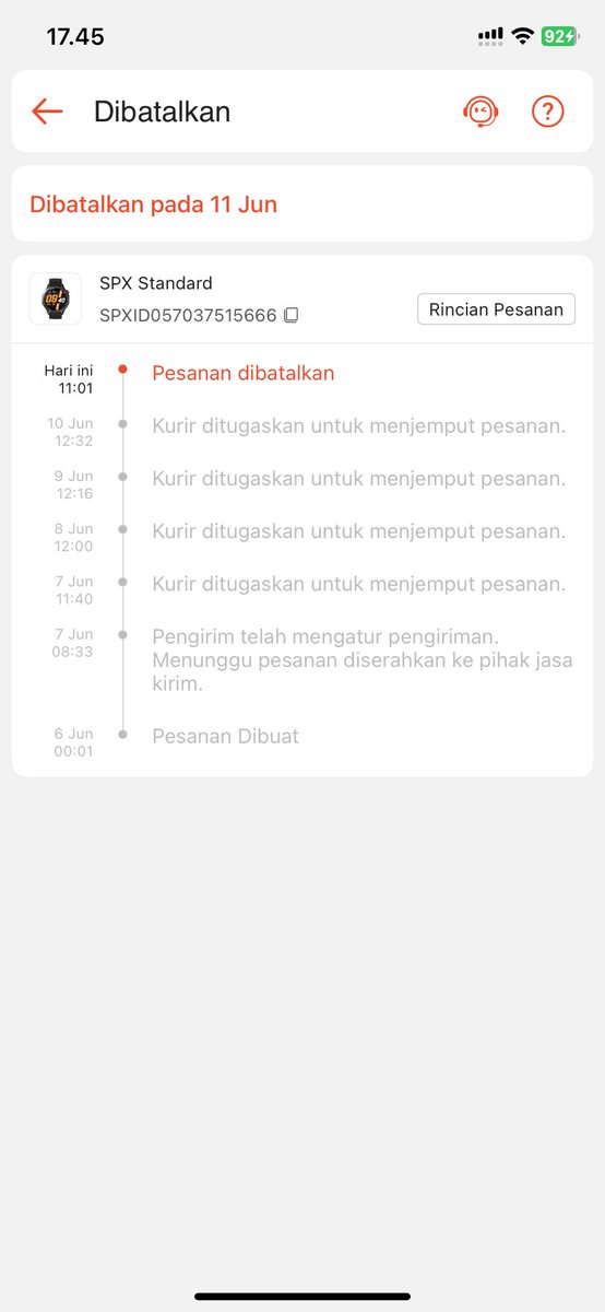 yeremiade's tweet photo. Wktu 6.6 gue CO smartwatch dari @jeteindonesia ya, smpe hari ini ga dikirim dan akhirnya baru blg klo brgnya kosong dan disuruh pembatalan. Untung gue baik ya orgnya, gt g ada konfirmasi klo brang kosong ato apa gt sblm org nunggu n bertanya. Klo ga nanya ga bkl konfirmasi keknya https://t.co/Pk70OmYOSH
