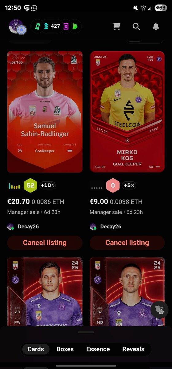 I am selling some of my cards ✌️ 
Limited and Rares: Austria Wien, some #MLS and some for the Club World Cup.

Hit me up if youre interested ✌️ under all who RT this tweet i will give away one card 😊 only RT this tweet.
sorare.com/en-gb/football…
#sorare