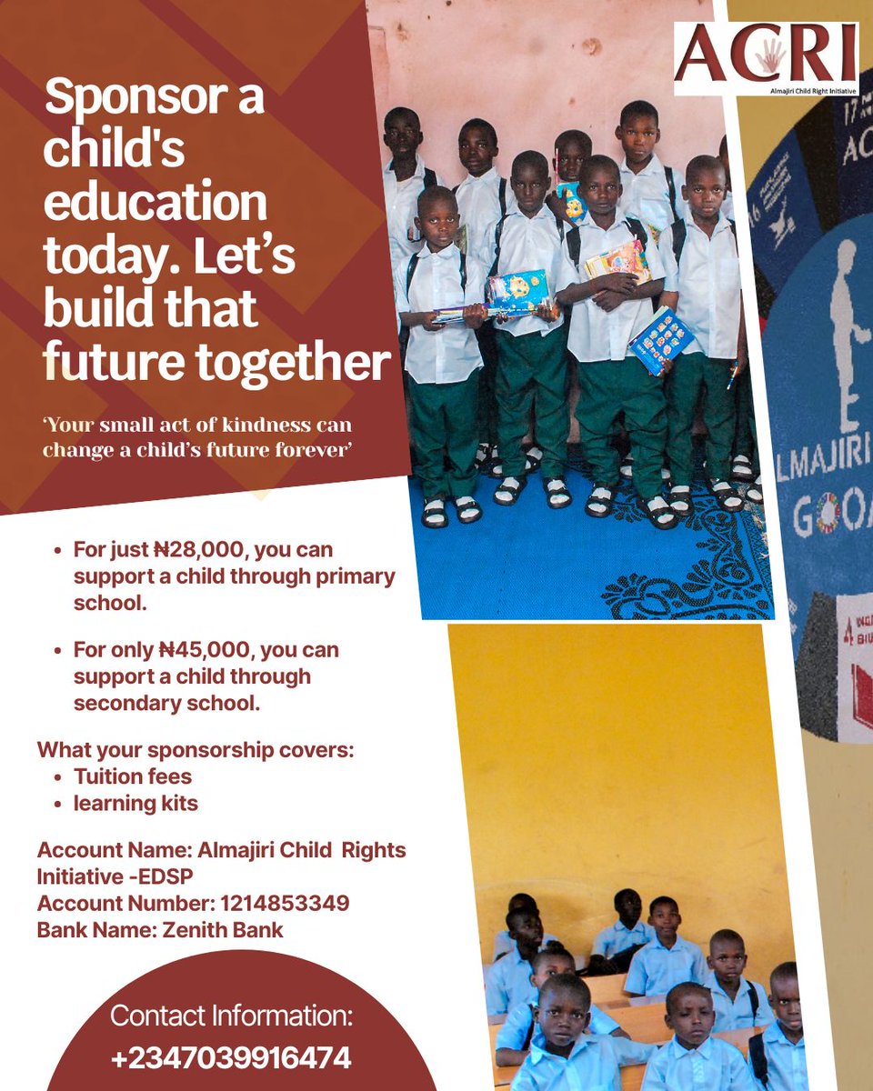 Almajiri Child Rights Initiative (ACRI) tweet media