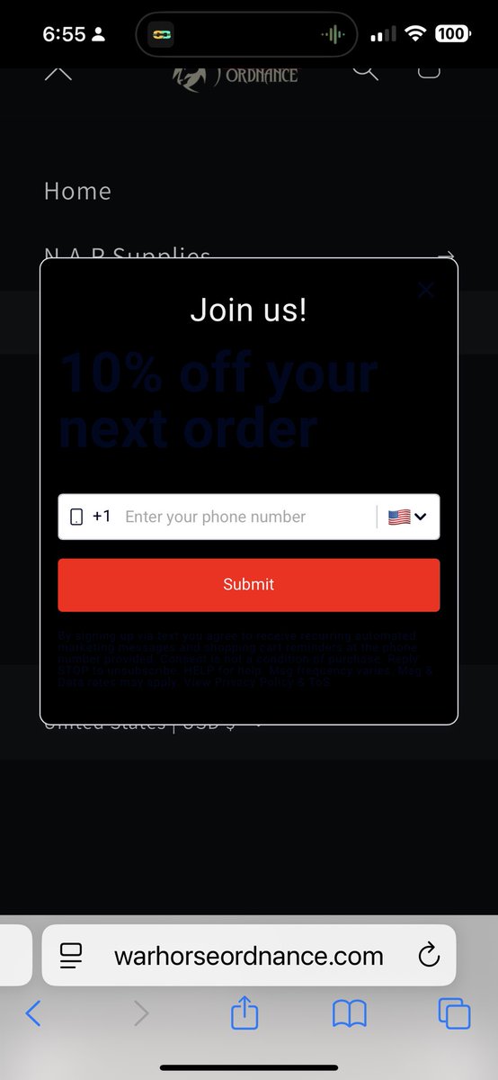 bcjustin's tweet photo. @WHOrdnance after hearing the stage brief podcast talk you guys up I checked out your site and I see that I HAVE to give you my email and phone number to even browse your stuff? Wth? https://t.co/vqNoUWnjX1