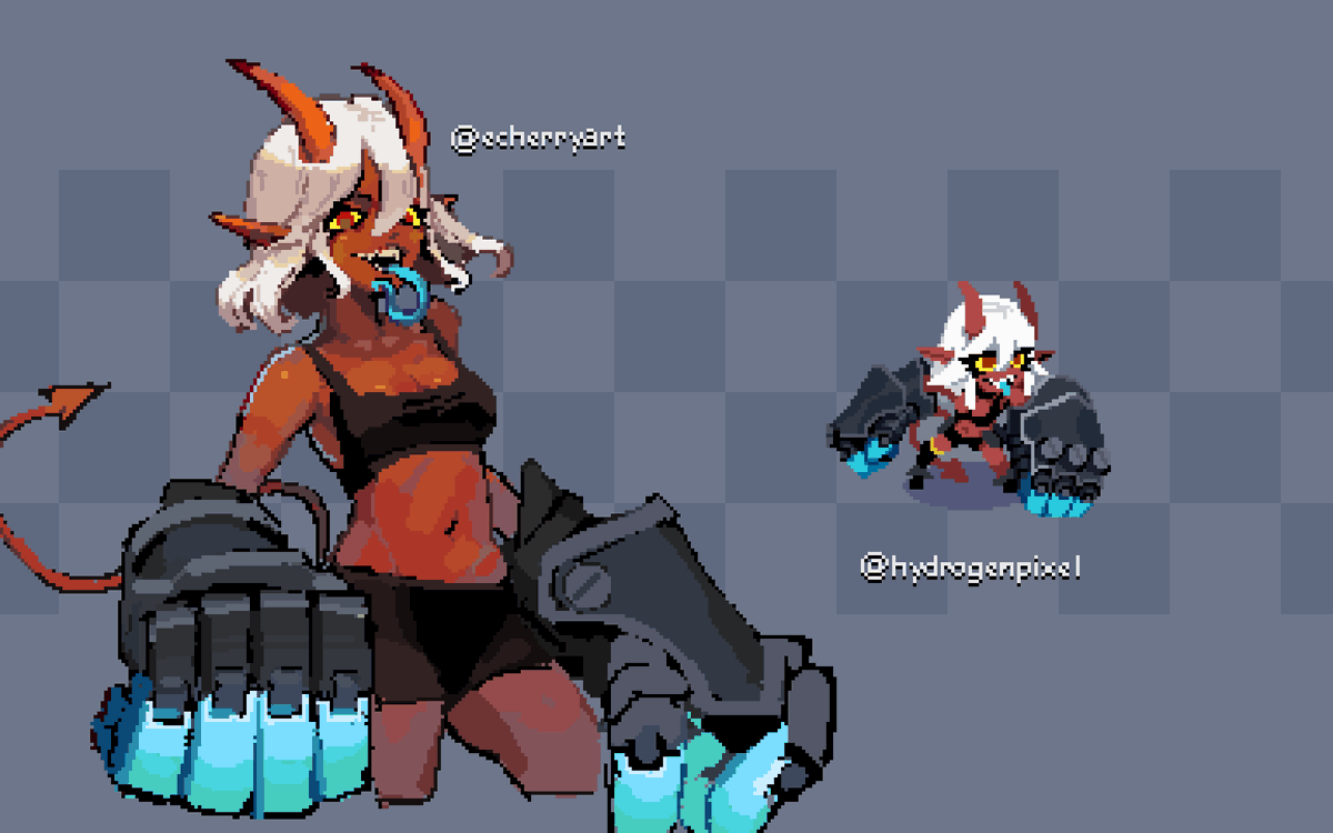 eCherryArt's tweet photo. Made a sketchy fanart of my friend's OC, imagining it as their in-game portrait https://t.co/56Y3PpdXKi