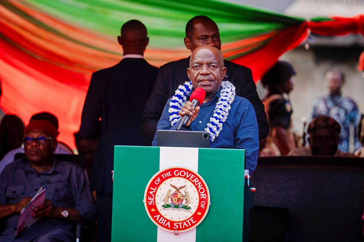 alexottiofr's tweet photo. Yesterday, we formally commissioned 14 newly rehabilitated roads across Aba and its environs, marking a significant milestone in our urban renewal and infrastructure development agenda for Abia State. This initiative represents the first phase of the 55 road projects scheduled for commissioning and groundbreaking in the coming weeks.  

At St. Joseph’s College (CKC), Asa Triangle, Aba, following an extensive tour of the completed road projects, I took a moment to consider the broader impact of the progress made. The restoration of critical road networks including Umuode Road, Bakassi Road, Isu Ihiteukwa Street, Asa Road, Enyimba Junction to Ariaria Gate, and several others is strategically designed to enhance business operations, improve urban mobility, and elevate the overall livability of Aba.  

Beyond asphalt and concrete, the progress also signifies the revitalization of economic opportunities, the restoration of public confidence, and the reinforcement of our collective aspirations for a thriving city.  

I extend my sincere appreciation to the business owners, landlords, and residents for their patience and unwavering support throughout the execution of these projects. Their cooperation has been instrumental in making the project a success. I also commend the Abia State Ministry of Works and the Greater Aba Development Authority (GADA), under the capable leadership of Engr. Otumchere Oti and Arch. Uche Ukeje, respectively, for their dedication to delivering high-quality infrastructure.  

As we advance, I urge all residents to take ownership of these roads and ensure their proper maintenance. These projects belong to us all, and it is our collective responsibility to prevent damage from unregulated commercial activities, uphold environmental cleanliness, and safeguard the integrity of our urban spaces.  

Aba is on a transformative path, and this is just the beginning! I extend my profound gratitude to my Deputy Governor, Engr. Ikechukwu Emetu, the Speaker of the Abia State House of Assembly, Rt. Hon. Emmanuel I. Emeruwa, and other senior government officials who accompanied me on this important assignment. Your dedication and support continue to drive our shared vision for a greater, progressive and prosperous Abia State.
