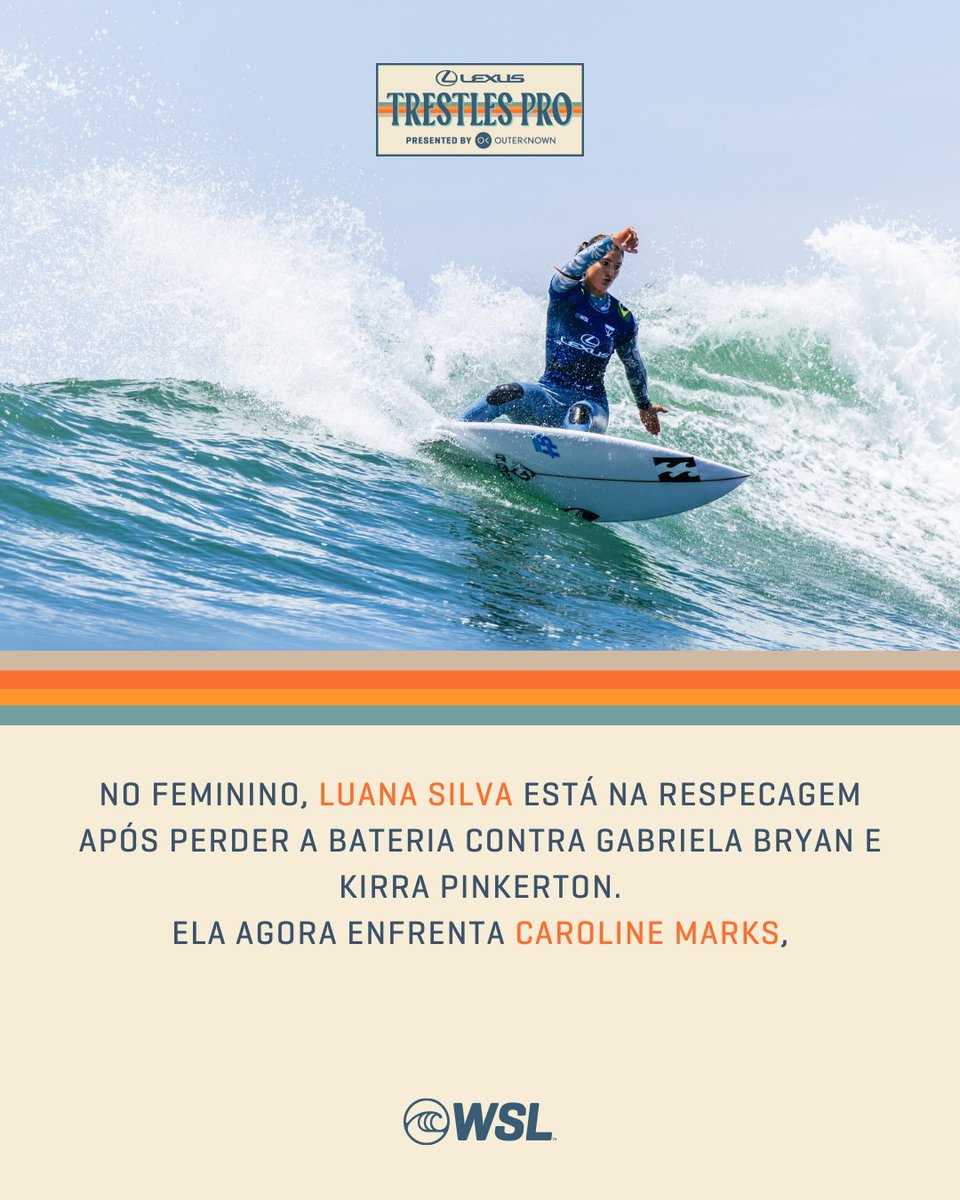 Eu sei que todo mundo assistiu, mas vai que... 🤷‍♂️

Vem ver o que rolou no primeiro dia de Lexus Trestles Pro!

Próxima chamada às 11h45, no horário de Brasília.

#WSLBrasil