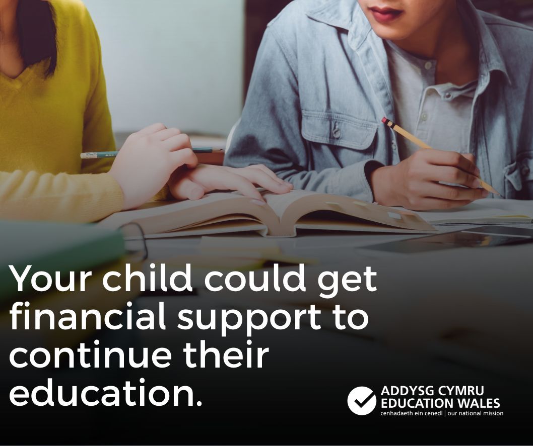 Applying for EMA is straightforward. This weekly £40 payment (paid every two weeks) could help your child with the costs of further education. Check eligibility. studentfinancewales.co.uk/further-educat… 

#CymruStudentSupport