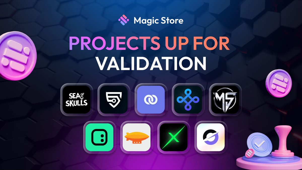 Magic Store (@magicstoreweb3) on Twitter photo ๐ New projects just landed on the Magic Store, and they need your support!
๐ณ๏ธ Vote for your favorites and help them get listed:
๐น <a href="/SeaOfSkullsGame/">Sea Of Skulls ๐ดโโ ๏ธ - Web3 MMO Game</a>
๐น <a href="/bitsCrunch/">bitsCrunch</a>
๐น <a href="/noon_capital/">Noon</a>
๐น <a href="/MultichainZ_/">MultichainZ | Mainnet is Live!</a>
๐น <a href="/metaspace_verse/">MetaSpace</a>
๐น <a href="/SpaceIDProtocol/">SPACE ID</a>
๐น <a href="/zus_network/">Zรผs</a>
๐น<a href="/Sonicxdotfun/">Sonicx.fun</a> ๐ New projects just landed on the Magic Store, and they need your support!
๐ณ๏ธ Vote for your favorites and help them get listed:
๐น <a href="/SeaOfSkullsGame/">Sea Of Skulls ๐ดโโ ๏ธ - Web3 MMO Game</a>
๐น <a href="/bitsCrunch/">bitsCrunch</a>
๐น <a href="/noon_capital/">Noon</a>
๐น <a href="/MultichainZ_/">MultichainZ | Mainnet is Live!</a>
๐น <a href="/metaspace_verse/">MetaSpace</a>
๐น <a href="/SpaceIDProtocol/">SPACE ID</a>
๐น <a href="/zus_network/">Zรผs</a>
๐น<a href="/Sonicxdotfun/">Sonicx.fun</a>