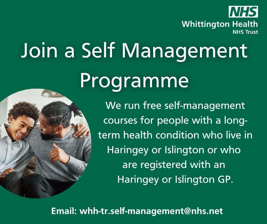 It's #MensHealthWeek

Our Self-Management Programmes help people who live with a long term health condition. 

If you're living with a long term condition, and are feeling unsure about what you need to manage it effectively, join us!

whittington.nhs.uk/selfmanagement