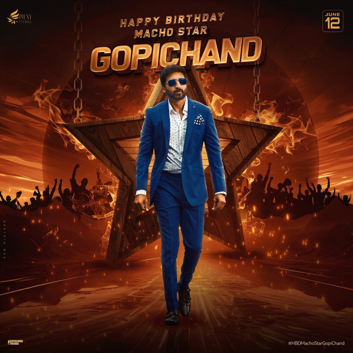 Happy to unveil the Fans CDP to celebrate Macho Star <a href="/YoursGopichand/">Gopichand</a>'s Birthday! 🤩

May your dynamic screen presence continue to set the screens ablaze ❤️‍🔥

Wishing you a phenomenal year ahead! ✨

#HBDMachoStarGopichand