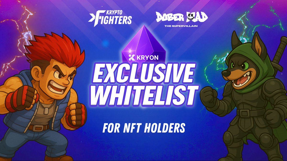 🚨 Kryon K-Stone NFT WL Giveaway! 🚨
Exclusive for KryptoFighters &amp; DoberMad holders only

🎁 K-Stone can unlock future $KRYON airdrops

👉 forms.gle/vC8neHPhtkiExP…
📅 Deadline: June 17, 2025