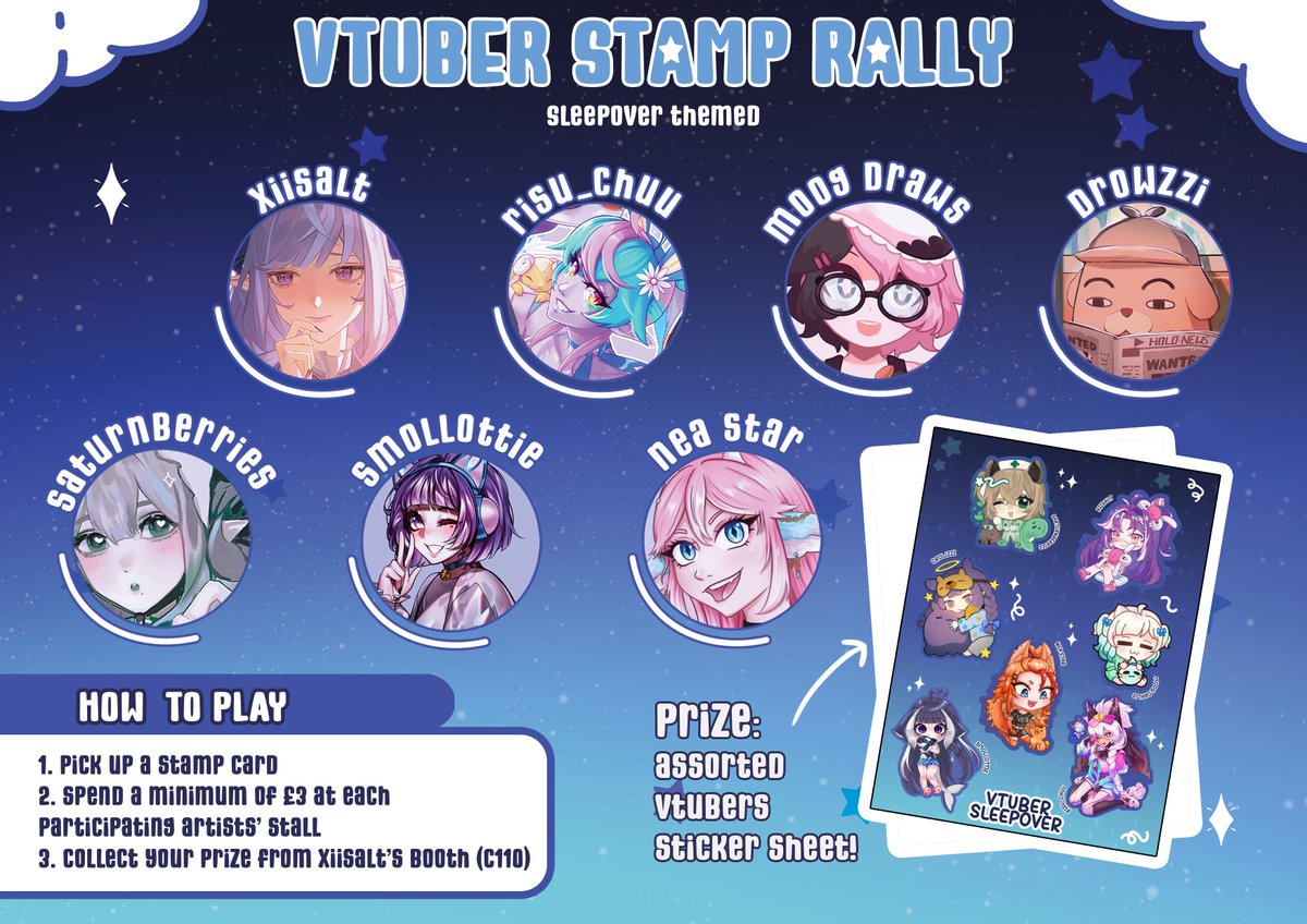 Smol_Lottie_VT's tweet image. come check us out!!! vtuber stamp rally @ animecon~
check out these mazing artist fwends!!!!
Join to do the stamp rally and get this cute amazing prize!!!
#animecon #vtuber #stamrally #convention #comiccon