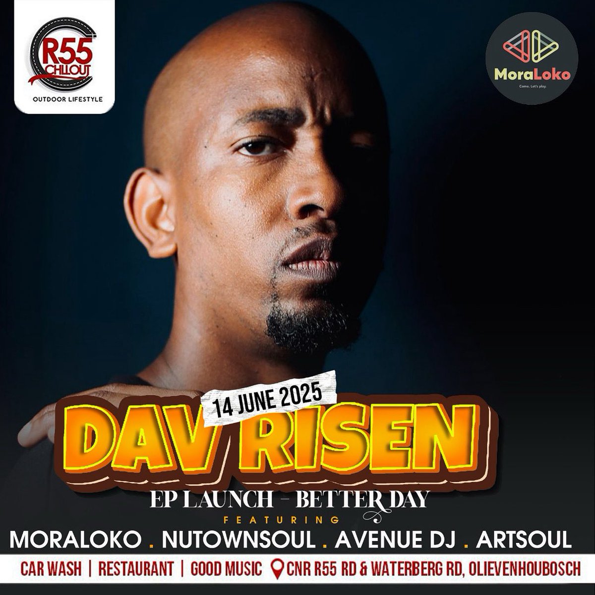 Dav Risen - Better Days [EP] Launch

SATURDAY - 14 June 2025

📍 <a href="/R55_CHILLOUT/">R55 Chill Out</a>