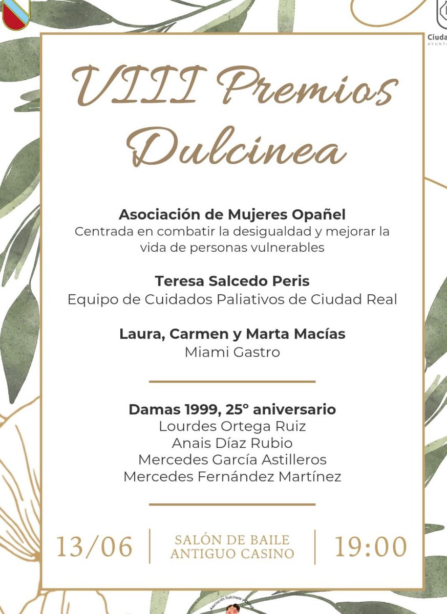 SalcedoPeris26's tweet photo. Muy orgullosas de recibir este premio Dulcinea como equipo de mujeres y manchegas que piensen en nuestro equipo es todo un honor , y una oportunidad de dar visibilidad a los Cuidados Paliativos#🦋Ciudad Real- Paliativos ⁦@ASCAMPAL⁩ https://t.co/1pOSNp9j5c